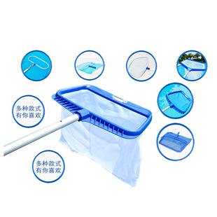 泳池捞网 打捞网伸缩杆 加强型浅水叶网 防摔木马 水景池鱼池清洁