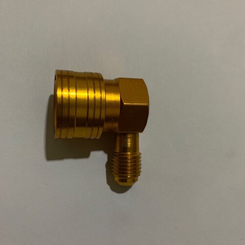 R134A 汽车空调快速接头 90度接头 QC-10L 加氟接头