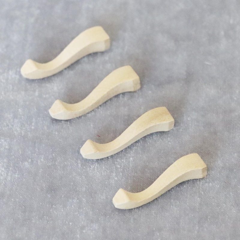 1:12娃娃屋dollhouse迷你家具模型配件茶几柜子脚素坯腿配件 4个