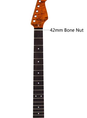 [ST搽色亮光]22品玫瑰木指板吉他琴柄琴颈for ST Strat-牛骨上枕