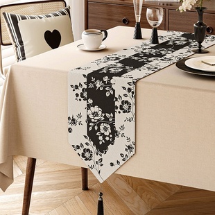 新中式桌旗客厅红木茶几茶桌茶旗茶室茶台盖布长条垫布高级感