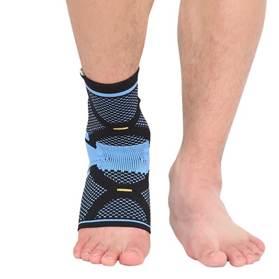 运动护脚踝厂家 横机针织尼龙篮球加压运动硅胶护踝ankle support