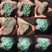 翡翠原石毛料缅甸天然珠宝玉石定制冰种绿色手镯吊坠开窗全料石头