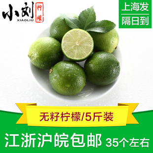 海南/越南无籽青柠檬2500g5斤装免邮泰国柠檬水果小青柠小刘