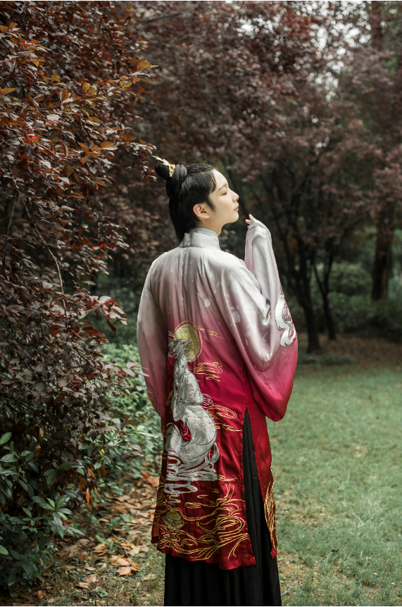【山墨华宸】犭也狼明制披风古装汉服