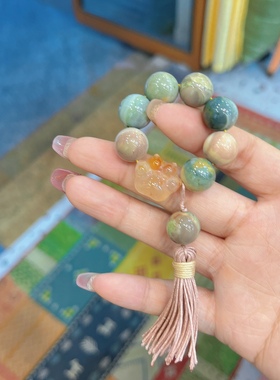 天然阿拉善指捻多色混合奶昔渐变猫爪小指捻焦糖油画手捻