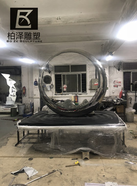 不锈钢镂空月亮水滴园林景观定制