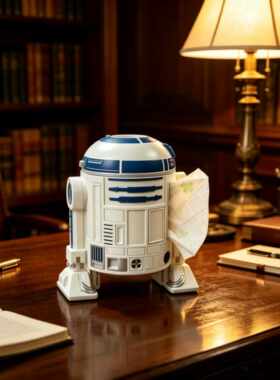 星战R2D2纸巾抽收纳盒卷纸抽纸纸巾盒树脂纸巾筒