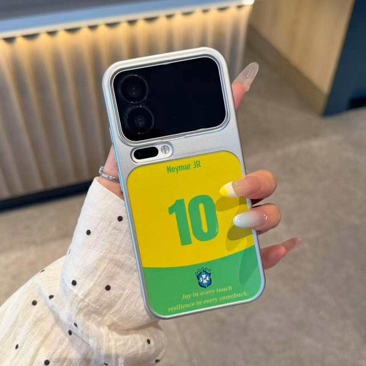 世界杯梅西C罗内马尔球衣适用苹果17ProMax电镀康宁手机壳iPhone16个性15pro小众创意14/13pro全包12潮男11套