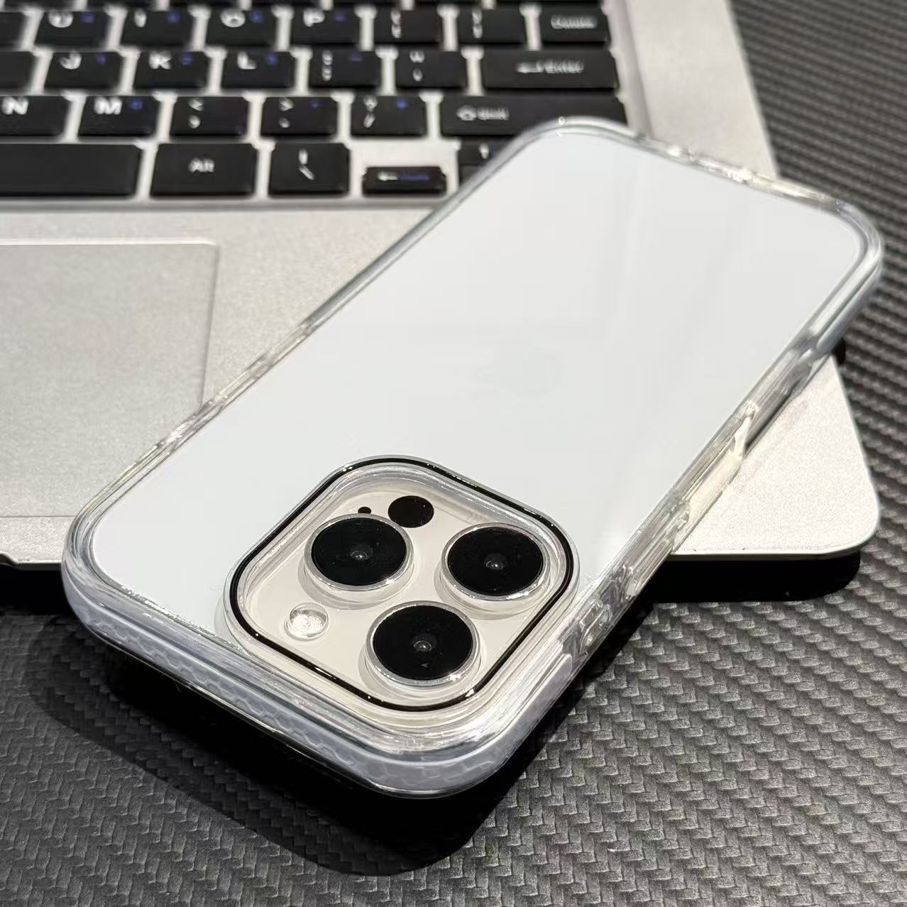 小清新撞色足球纹边框适用于苹果16/17promax手机壳透明适用iPhone15plus/14防滑纹13pro/12情侣14Pro保护套