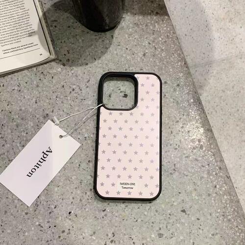 粉底韩式星星适用苹果17promax亚克力手机壳iPhone16plus小众创意15/14/13pro全包防摔12pro可爱卡通11女款套