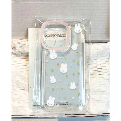 满屏星星米菲适用苹果17promax太空手机壳iPhone16pro/15/13全包透明14/17AIR华为P70vivo小米15oppo防摔保护