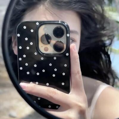 满屏白色小碎花适用iPhone16pro苹果17promax果冻手机壳17plus小众14/13/12/11华为P70vivo小米17oppoAIR防摔