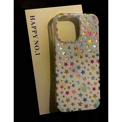 ins晕染鎏金星星适用苹果17promax冰川手机壳iPhone16promax新款15/14pro全包防摔12华为P70vivo小米15oppo套