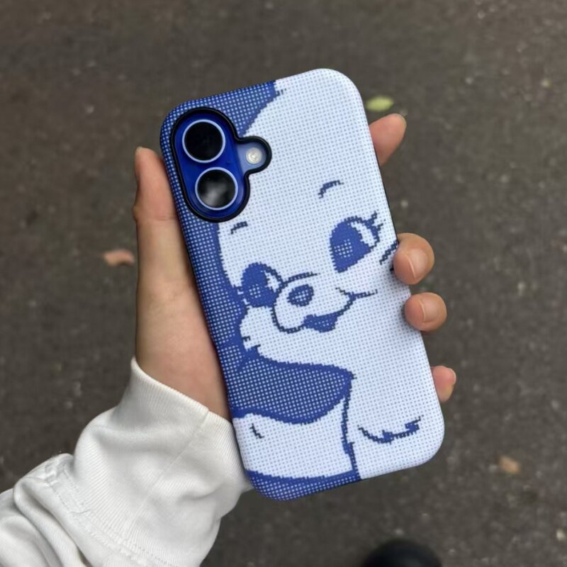 像素风蓝兔EH适用苹果17/16promax菲林二合一手机壳iPhone17air新款15/14/13pro全包vivo华为P70小米15oppo套