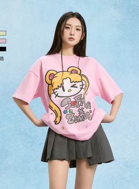 SOFITTE 25SS多巴胺穿搭艺术家联名印花炫彩水钻T恤短袖男女同款