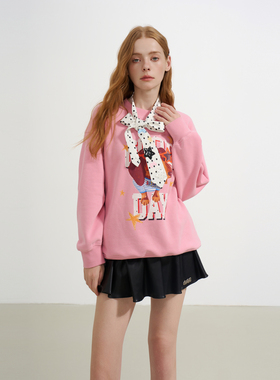 【武艺 马秋元 强东玥同款】SOFITTE 25AW腊肠狗趣味印花圆领卫衣