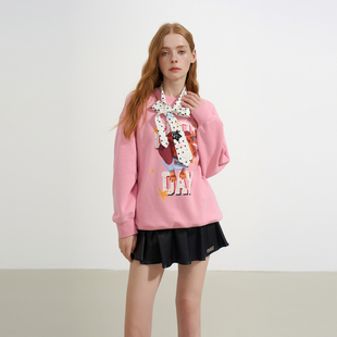 【武艺 马秋元 强东玥同款】SOFITTE 25AW腊肠狗趣味印花圆领卫衣