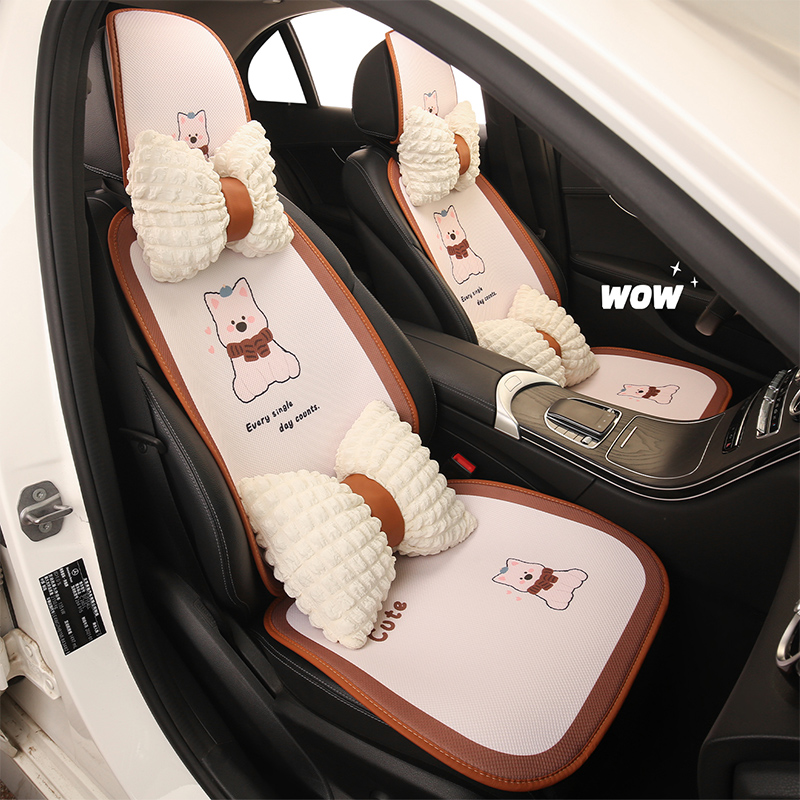2025新款汽车坐垫四季通用卡通座椅套高级感秋冬座垫座套网红女士