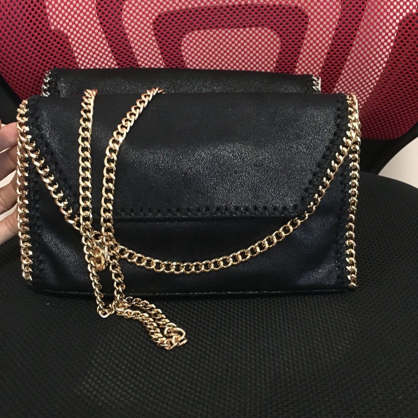 金色明星手拿链条包斜挎单肩包盖女士宴会原版1:1进口女士包包