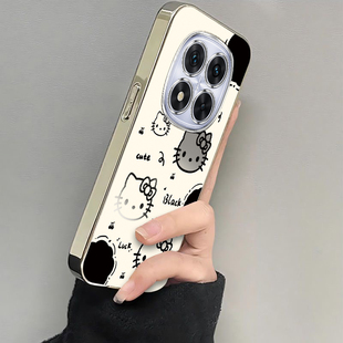 适用红米Note15Pro手机壳RedmiNote15Pro+小米新款保护套Redmi电镀5G全包防摔por十男女noto加软外壳黑白kt猫