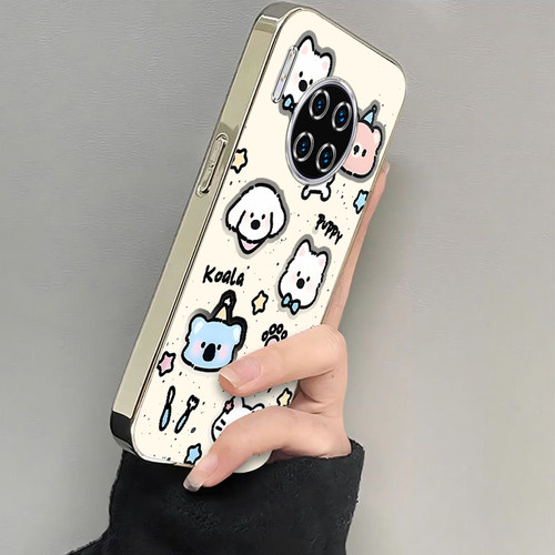 适用华为Mate30Pro手机壳Mete30Pr0保护套M30Por新款MT30软电镀可爱Meta全包防摔Mat魅特迈特Met女生黑白kt猫
