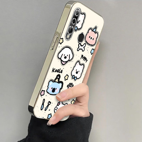 适用荣耀20i手机壳HONOR2Oi保护HRY一AL00TA套ALOOTA华为新款HRYALOOTA电镀全包防摔专用可爱i20女生黑白kt猫