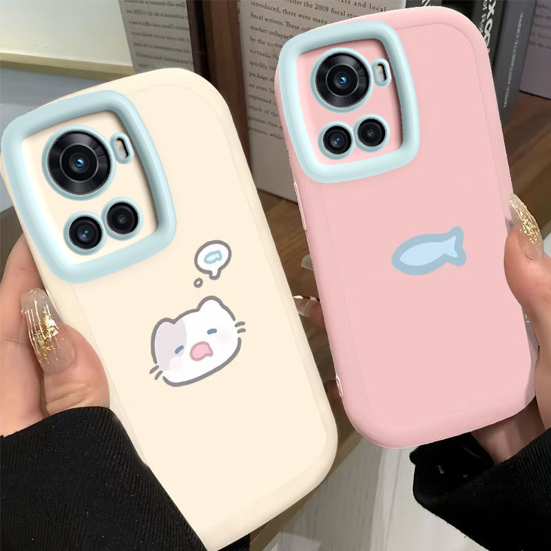 适用一加Ace手机壳1加Aec保护套PGKM10新款OPPOPGKM10十OPPO1+Ace1液态硅胶软壳全包防摔高级感男女小猫小鱼