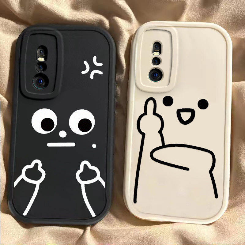 适用vivoX27手机壳vivo X27保护套新款升降摄像头个性高颜值软硅胶全包防摔viv0步步高Pr0叉Por男女鄙视中指