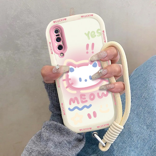 适用小米9手机壳Mi9pro保护套M1902F1A新款可爱液态硅胶软壳镜头全包防摔M九创意高级感超薄磨砂男女害羞kt猫