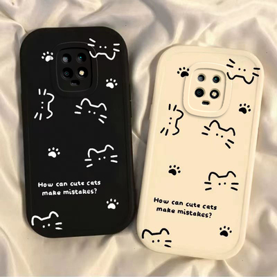 适用红米10X 5G手机壳小米Redmi10X5g保护套XPor新款可爱X十X10XP硅胶软壳Note全包防摔软壳5G男女线条猫咪