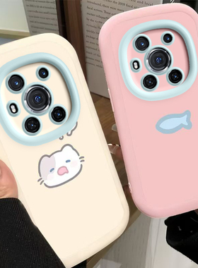 适用荣耀Magic3手机壳华为Migac3Pro保护套M3MG新款MIG软硅胶可爱Migic魔术三魔法Majic全包防摔男女小猫小鱼