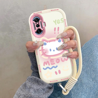 适用红米K40游戏增强版手机壳小米RedmiK40Gaming保护套K40G液态硅胶40K电竞加强全包防摔散热看男女害羞kt猫