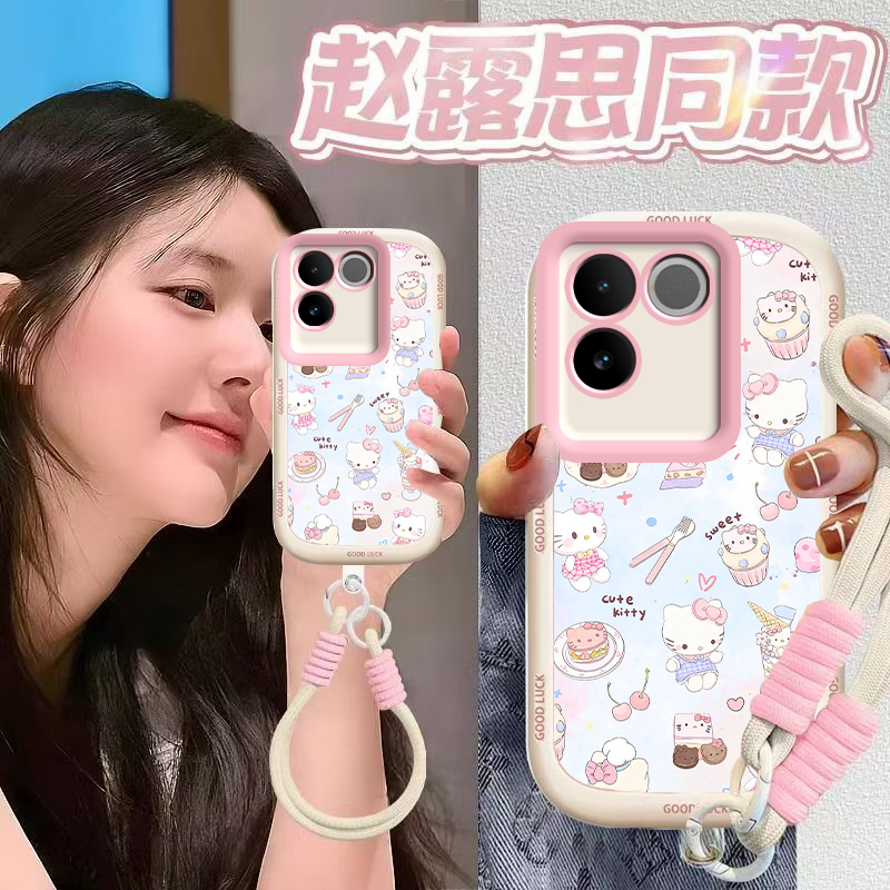 适用vivoS17e手机壳vivo S17e保护套SE新款可爱软硅胶全包防摔vivis步步高曲屏曲面屏高级感viv0男女甜点kt猫