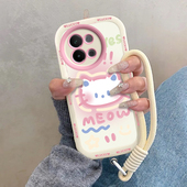 适用vivoS18e手机壳vivo S18e保护套SE新款 可爱软硅胶全包防摔vivis步步高维沃vovos高级感viv0男女害羞kt猫