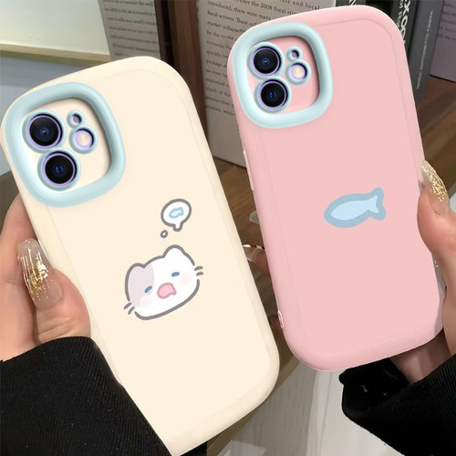 苹果12手机壳iPhone12Pro新款12Promax防摔Pmax高级感全包mini保护套十二迷你por可爱max硅胶p男ip女小猫小鱼