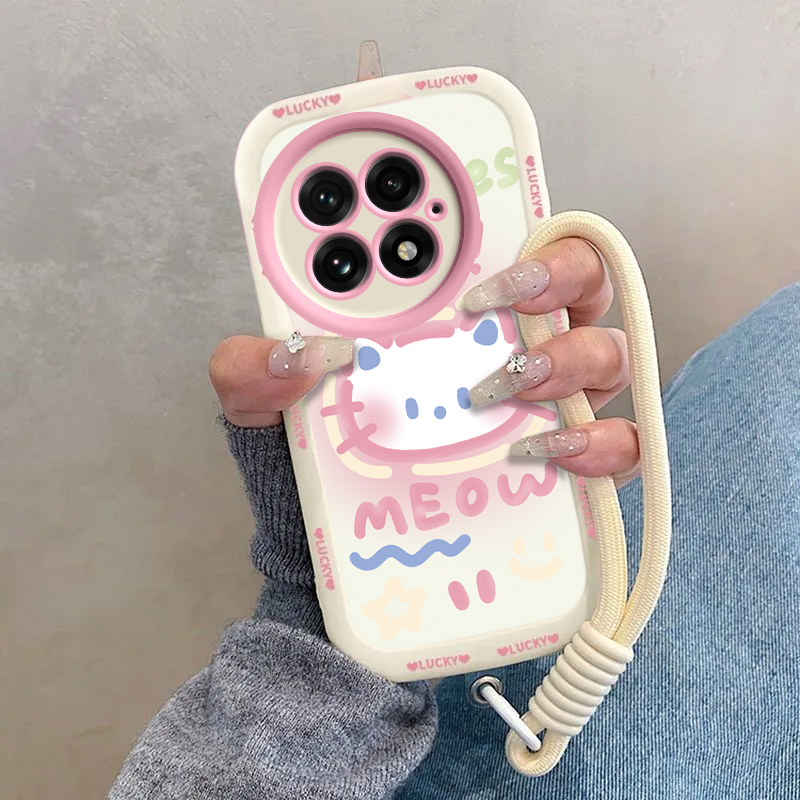 适用一加13手机壳ONEPlus13保护套OPPO新款1加13十1+13可爱十三液态硅胶软壳全包防摔一家高级感男女害羞kt猫