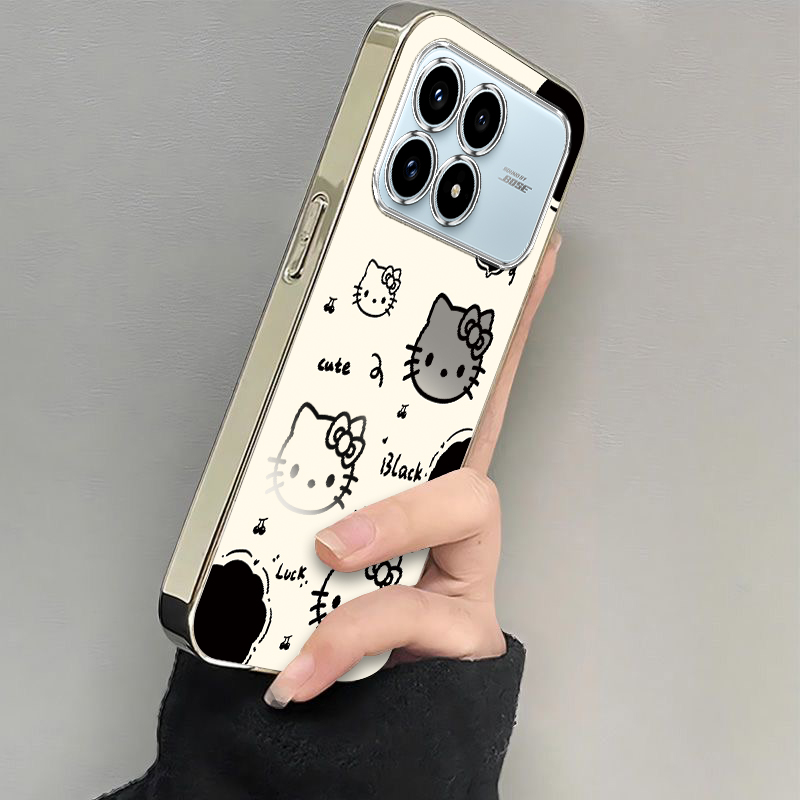 适用红米K90手机壳RedmiK90ProMax保护套Redmi小米新款镜头全包防摔Pro男女Max电镀透明9o专用软外壳黑白kt猫