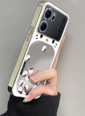 适用OPPOK10手机壳OPPO新款K10套OPK高级感OPPK01K5G105G电镀银OPP0PP0PPO全包PPOK/OPOK防摔OPOPK女大嘴kt猫