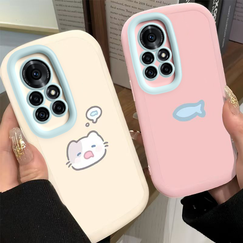 适用华为Nova8Pro手机壳nove8Por保护套novo新款nava可爱navo软硅胶nave全包n0va防摔Pr0诺娃n8p男女小猫小鱼