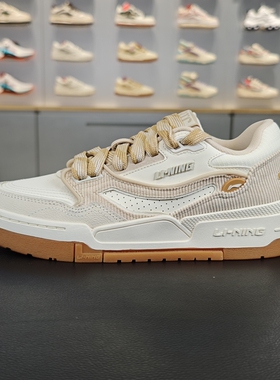 正品李宁新款休闲鞋001 BTC软弹耐磨低帮学生运动板鞋女AGCU036