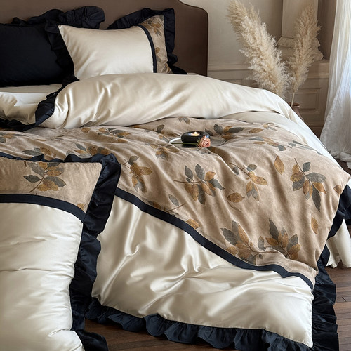 高级感法式复古长绒棉全棉四件套