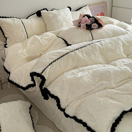 法式轻奢兔绒牛奶绒双面绒四件套