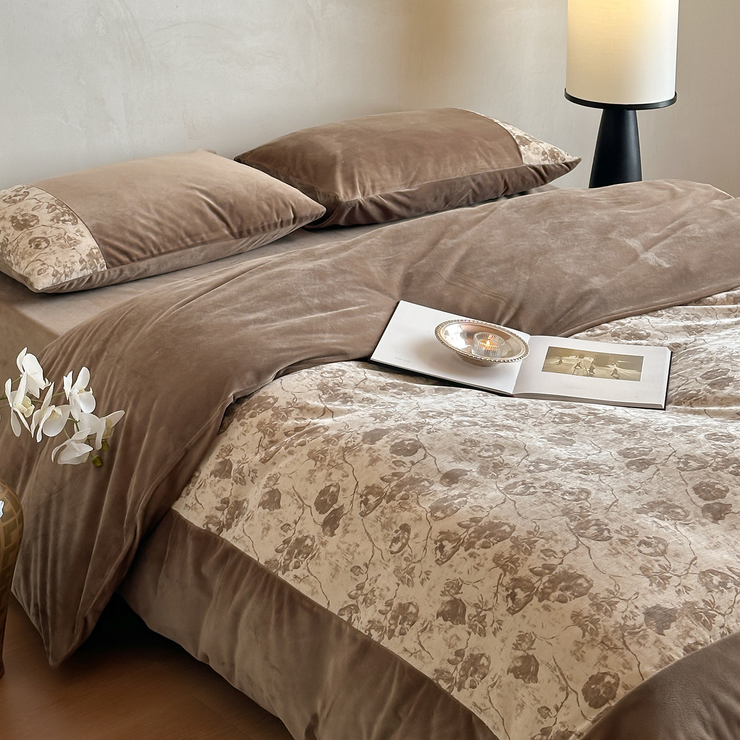 法式复古浪漫提花金丝绒四件套加厚加绒保暖被套高级感婴儿绒床单,床上用品,床品套件/四件套/多件套,淘宝优惠券,粉丝福利购,淘宝优惠卷