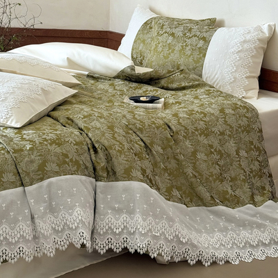 法式复古提花全棉蕾丝优雅四件套