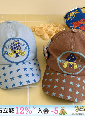 UnsocialNigh原创小众设计插画印花星星Taichi Dog鸭舌帽女百搭