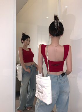 纯棉女性感美背显瘦字母纯棉辣妹