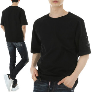 C.P HEAVY JERSEY MIXED SHORT SLEEVE 镜片口袋cp纯色短袖 T恤