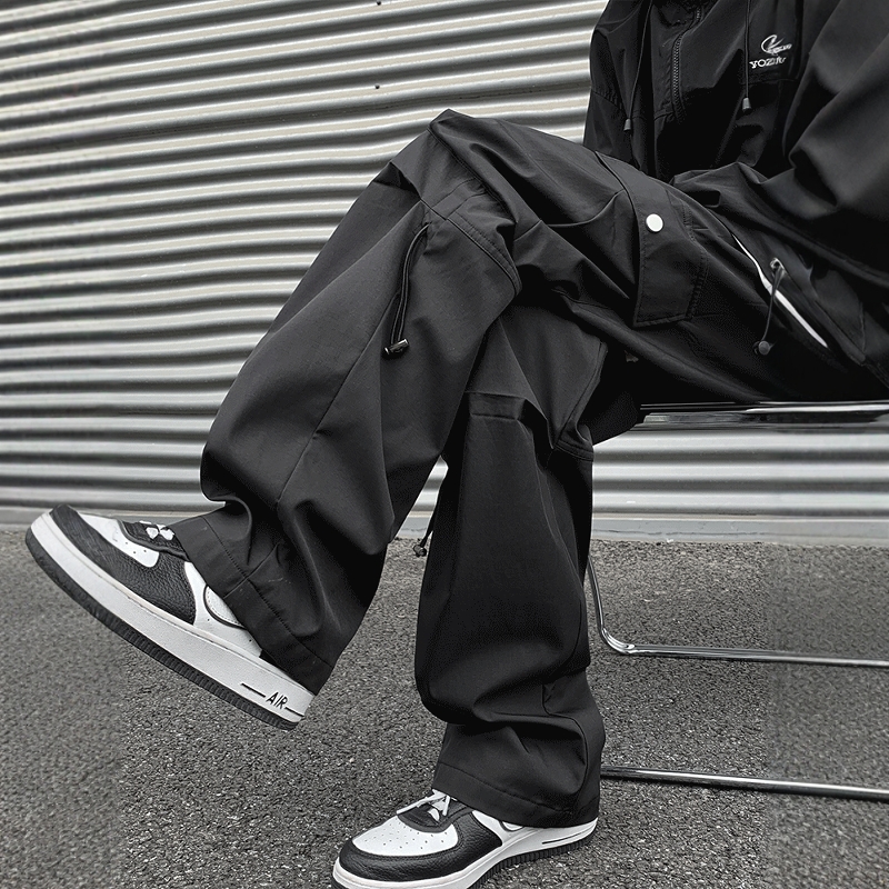 美式高街工装裤男款秋冬加绒防水