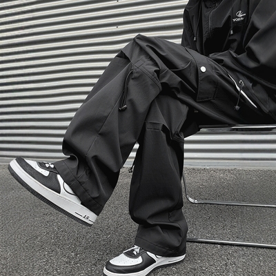 美式高街工装裤男款秋冬加绒防水